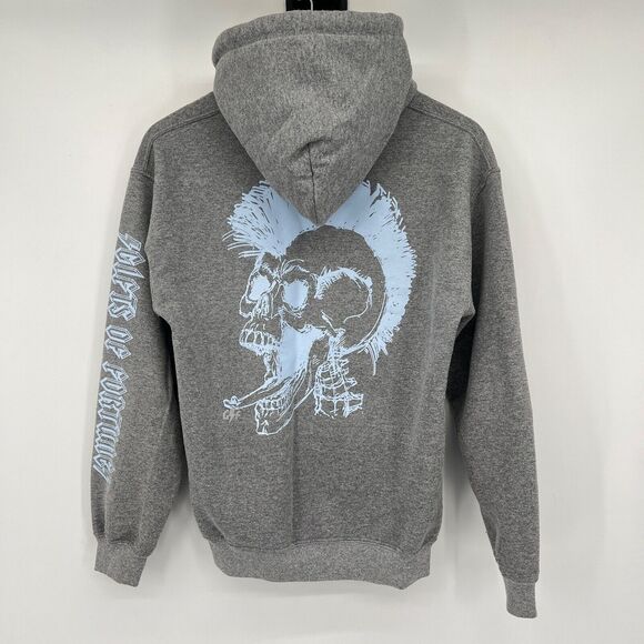 Gifts of Fortune Reign Gray Thunderstorm Skull Hoodie Men's S - Picture 5 of 8